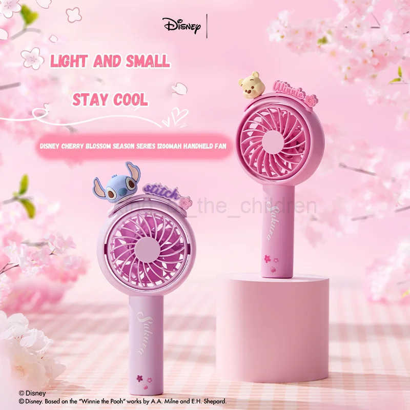 Disney Cherry Blossom Season Series 1200mAh handheld fan Stitch and Pooh Peripheral Cute ornament Girl Children Birthday present W20250419