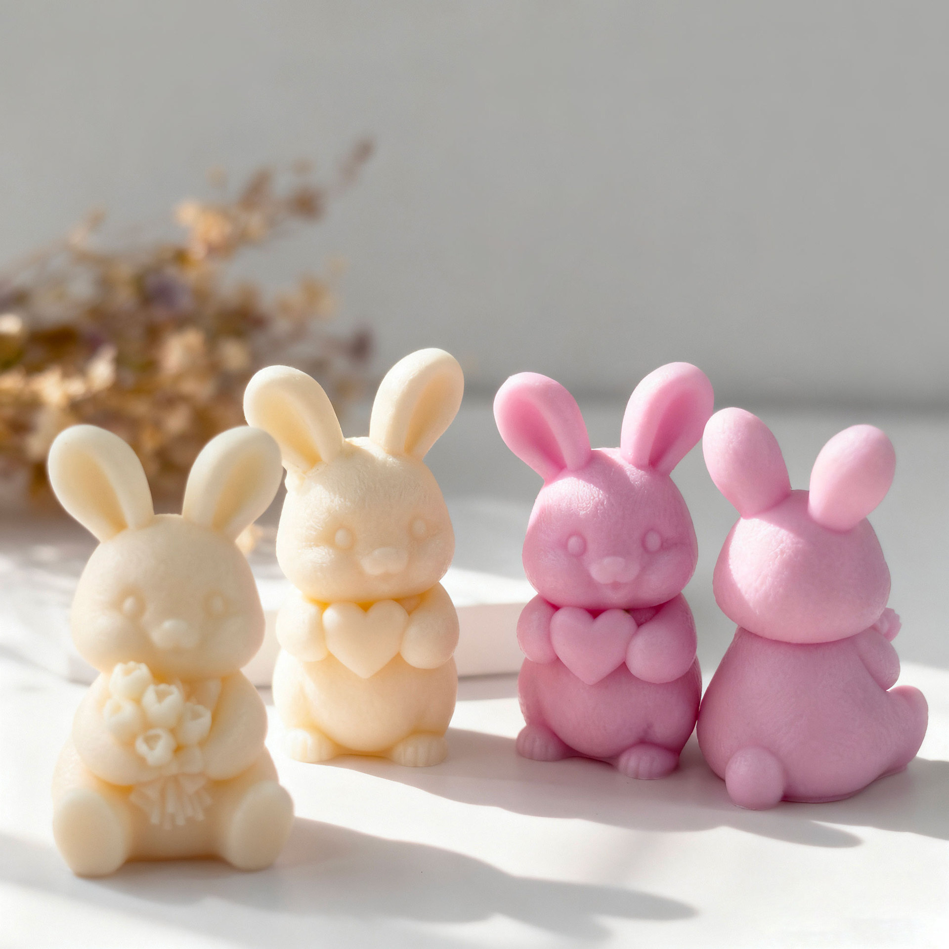 Rabbit Candle Silicone Mold Cute Little Rabbit DIY Easter Scented Candle Decorative Mold