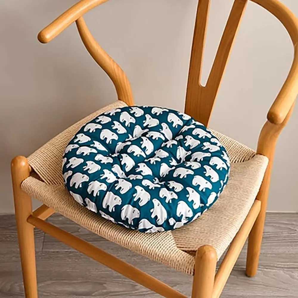 10styles 4040cm Thicken Dining Chair Cushion Warm Student Seat Cushion Non-slip Round Cushion Student Office CanteenM251119