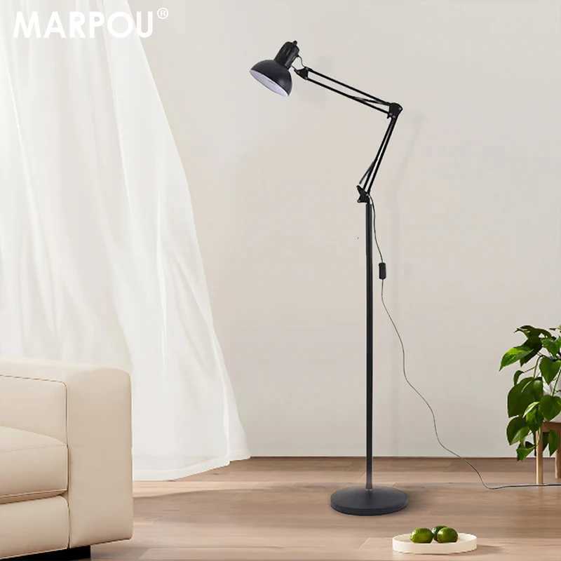 MARPOU LED Floor Lamp For Living Room Adjustable Floor Stand Light Dimmable Indoor Bedroom Standing Reading Light Office Decorat M251119