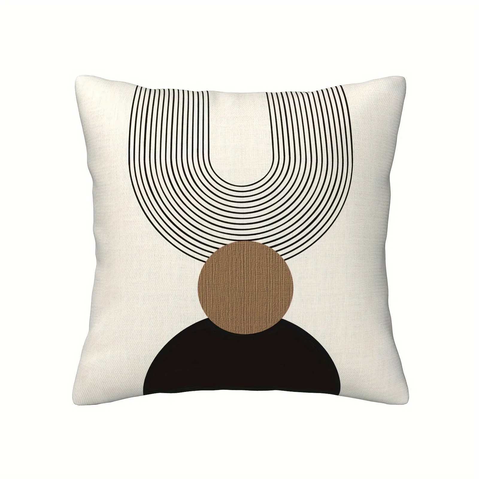 Modern minimalist home decoration cover geometric round line pattern design living room sofa chair cushion coverM251119
