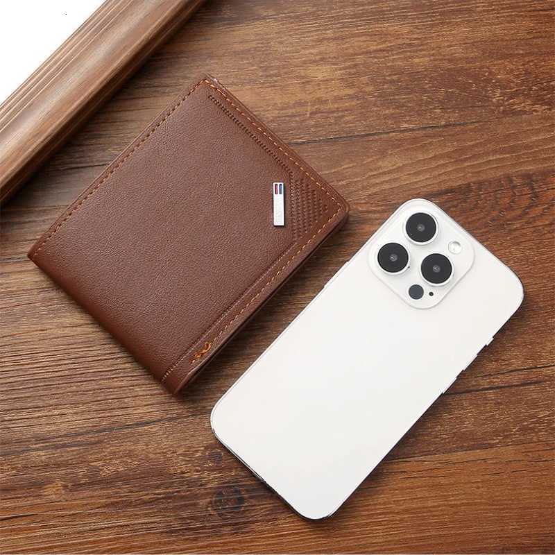 Thin Mens Wallet Horizontal Short Bifold Large Capacity Card Holder Slim Minimalist Business Wallet for Men Youth FashionT251119