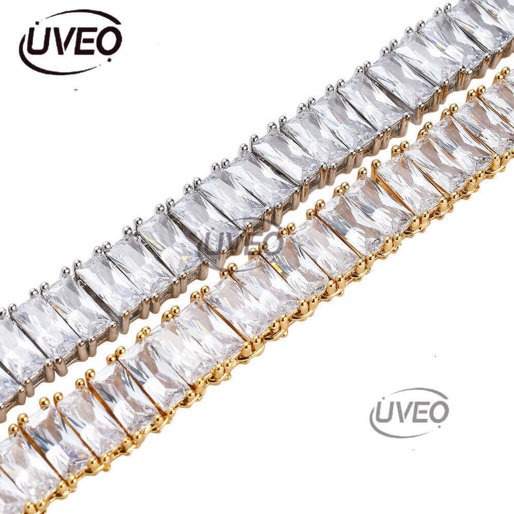Designer Luxury Necklace 10mm square rock candy Ice out VVS Moissanite Men Women's Hip Hop tennis chain Free delivery