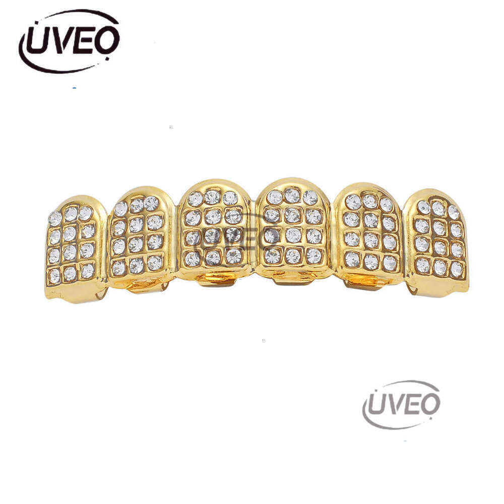 Luxury Hip hop Halloween sparkles sterling silver ice out VVS Moissanite gold-plated braces for men and women Free delivery