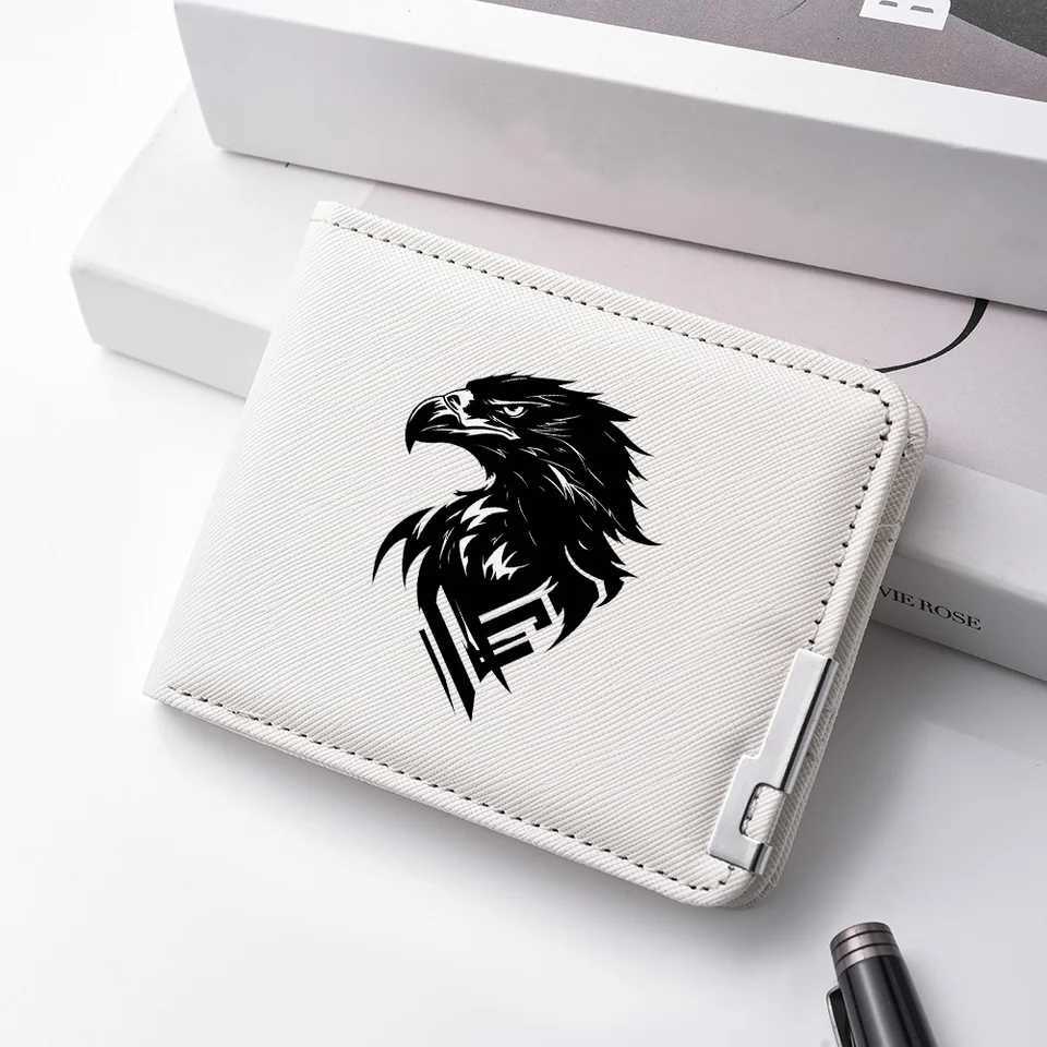Mens Personalized PU Leather Wallet with Eagle Print Pattern Multi-Slot Short WalletT251119