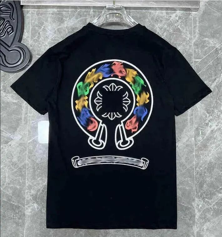 Cross Sanskrit Chromelys T-Shirt Fashion Designer Men Women Heats Printed Cotton Casual Chrome Tees Short Sleeve Streetwear Lightweight And Breathable 619