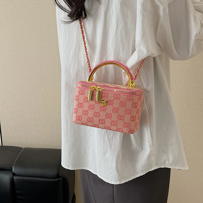 Designer Bag 2025 New Women's Chain Strap Bag, Retro Style Shoulder Crossbody Box Bag, Versatile Top Handle Purse Free Shipping