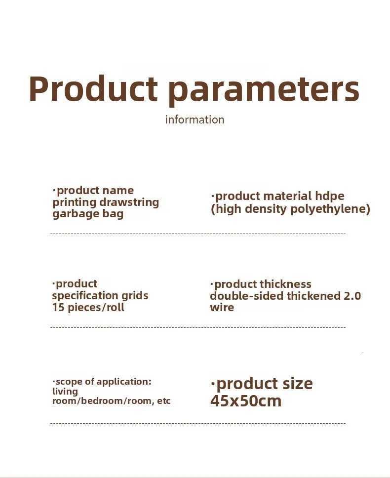 Radish Rabbit Drawstring Garbage Bag Household Kitchen Portable Thickened Belt Handle Garbage Bag C251119