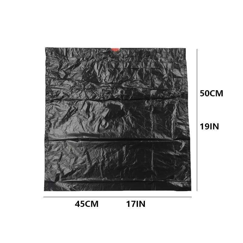 Black Drawstring Garbage Bag Trash Can Liner 12 rolls of 1/5 rolls of 1 pack 60 pieces 45cm17in50cm19in C251119