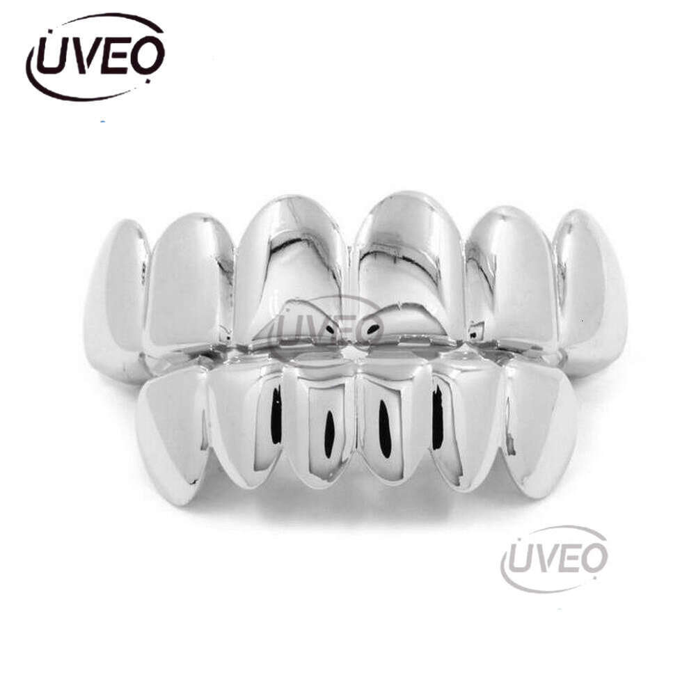 Hiphop Grillz men and women Ice out VVS Moissanstone hip Hop Halloween Ball Gold set Wolf costume Free delivery