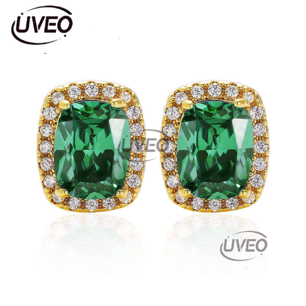 Luxury Hip Hop all hip hop colored ice out VVS Moissanite men's and women's earrings Free delivery