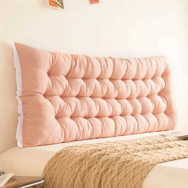 Solid Color Plush Cushion Soft Lace Headboard Neck Stuffed Body Bedside Back Bed Cushion Large Backrest Support BolsterM251119