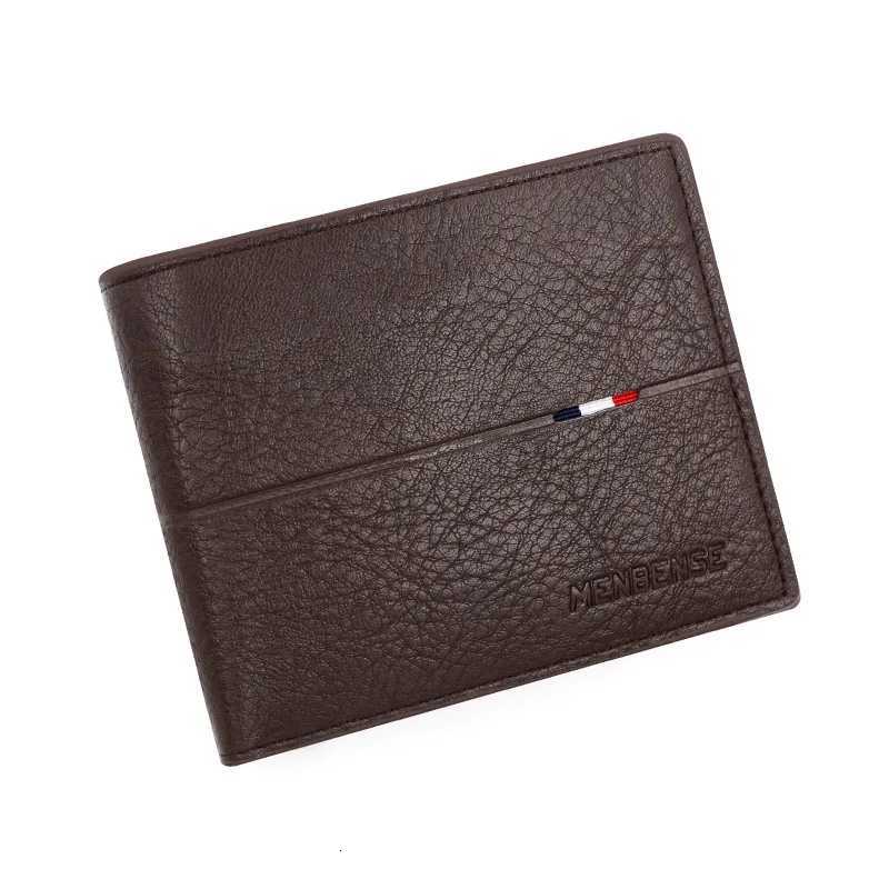 Slim Mens Wallet - New Short Zipper Design Card Photo Holder Simple Coin Pocket - High - Quality PU LeatherT251119