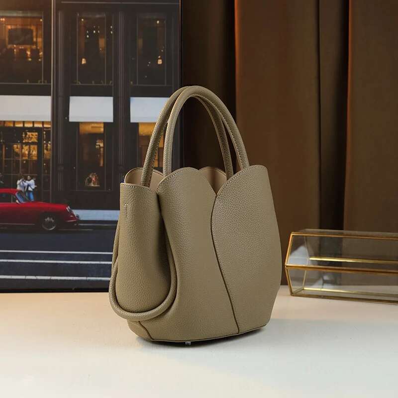Solid Color, Simple, Atmospheric, Fashionable Handbag, Mother Tulip Bag, Versatile Daily Commuting Crossbody Bag