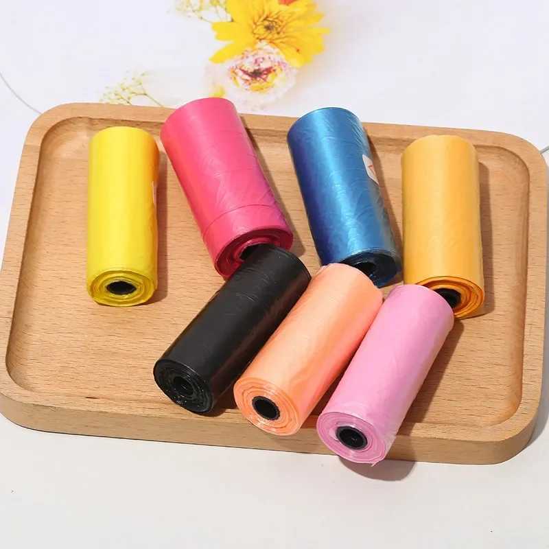 Degradable Pet Garbage Bag Dog Cleaning Bag Going Out Portable Continuous Roll Point Break Multi-colored Dog Pickup Bag C251119