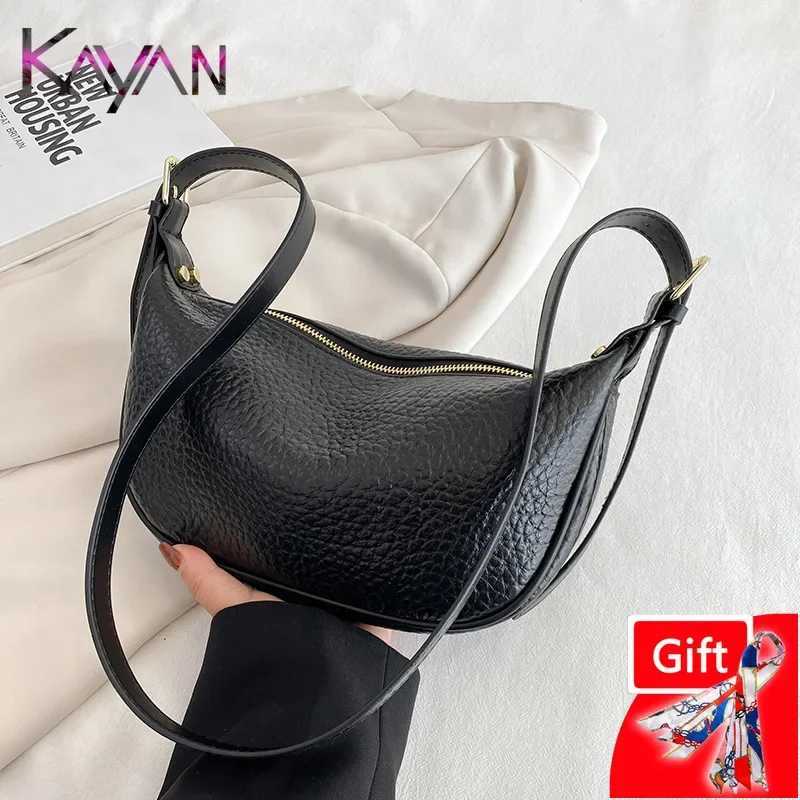 2019 Lichee Leather Womens Shoulder Bag Solid Color Cross Body Bag Womens Casual Underarm Garbage Bag Womens Moon BagW250419
