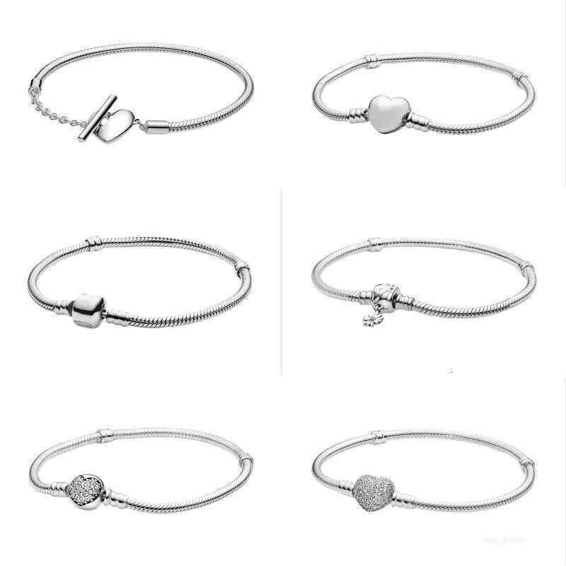 Mens Woman Pandor Bracelets Outdoor Pure Color Heart Designer Jewelry Women Bracelet Womens Pandroa Glossy Non Tarnish B75
