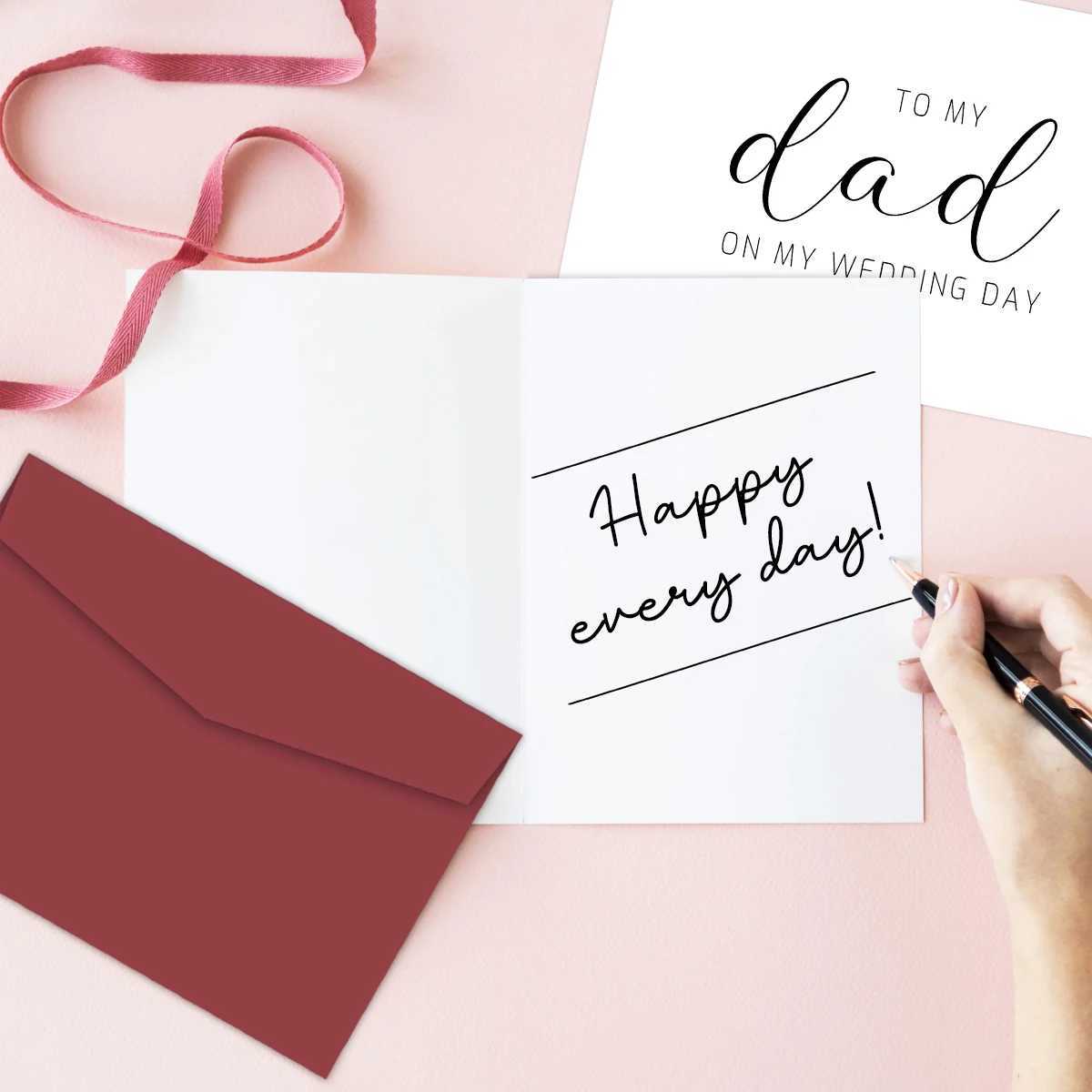 To My Dad On My Wedding Day Card With EnvelopeWedding Day Greeting Card for FatherThank You Cards for Dad from Bride or Groom G251119