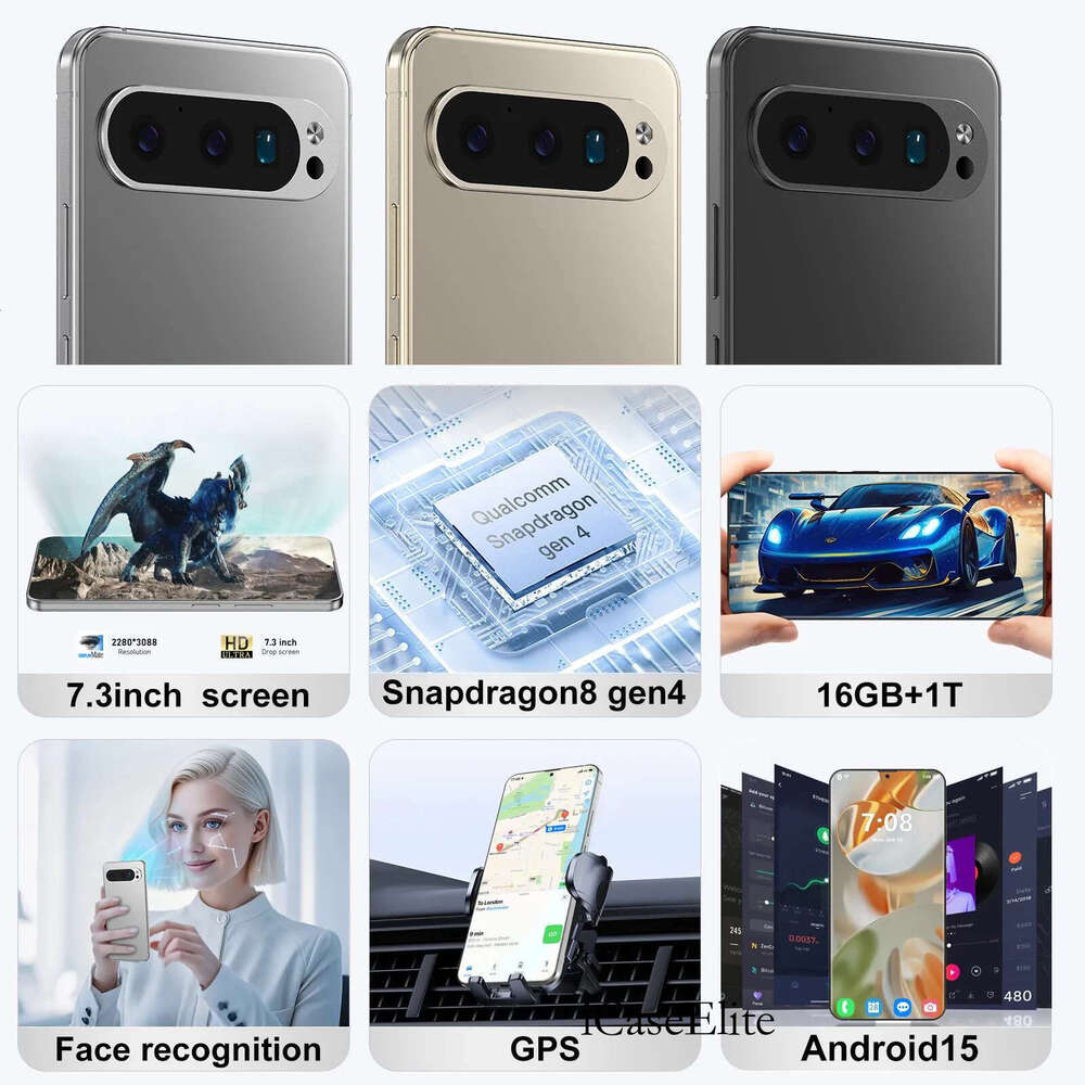 Global Version Pixel 9 Pro XL Cellphone 5G 7.3 HD Smartphone 5g 8800mAh 10core 108MP Android 14 Mobile Phone Unlocked Celulares