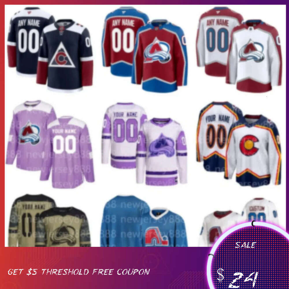 2024 Reverse Retro Avalanche Jersey Hockey Calum Ritchie Nathan Kinnon Mikko Rantanen Keith Kinkaid Pavel Francouz Justus Annunen Samuel