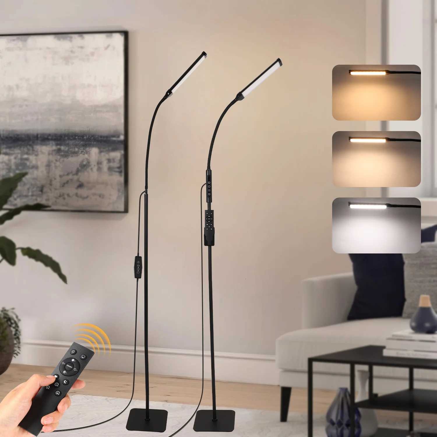 Tall Floor Lamp Regular/Touch Model-With Remote Control Adjustable Height Brightness 3 Color Modes M251119