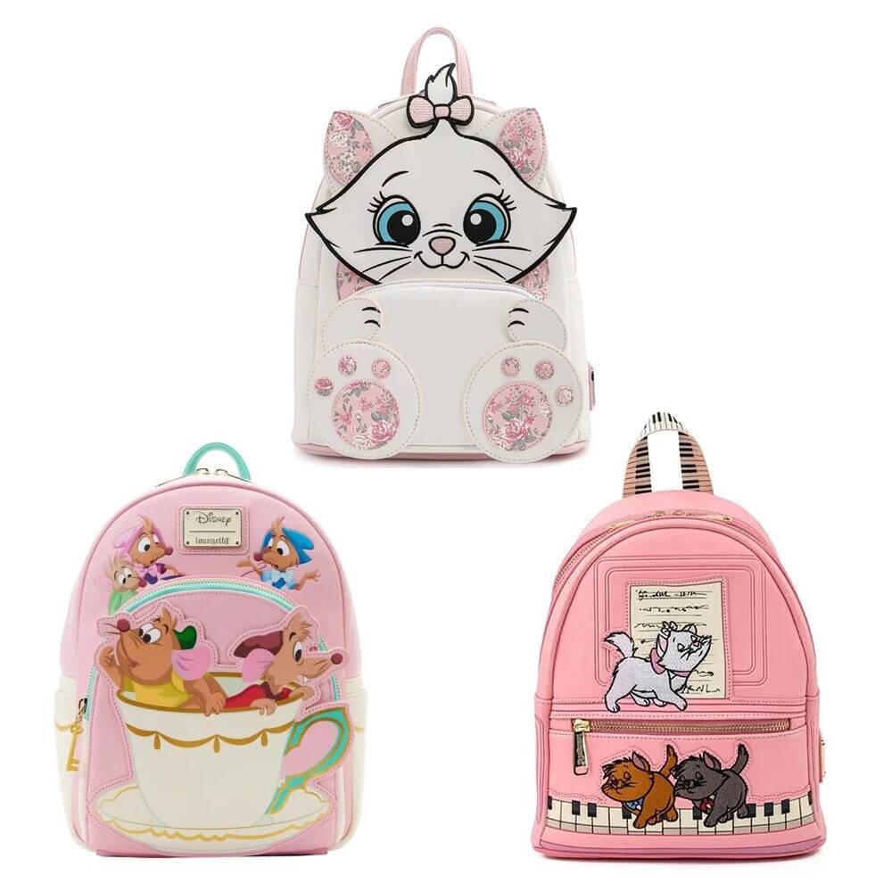 Custom The Aristocats Marie Lady Floral Footsy Double Strap Shoulder Bag Mini Cute Bags for Women School Backpack