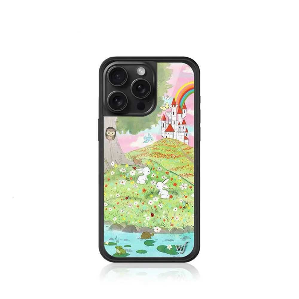New Wildflower Angel Wing Phone Case for iPhone 17Pro 12 13 14 15 16 Pro Max Plus I Me Call story Rabbit INS Cartoon Cover Y251118