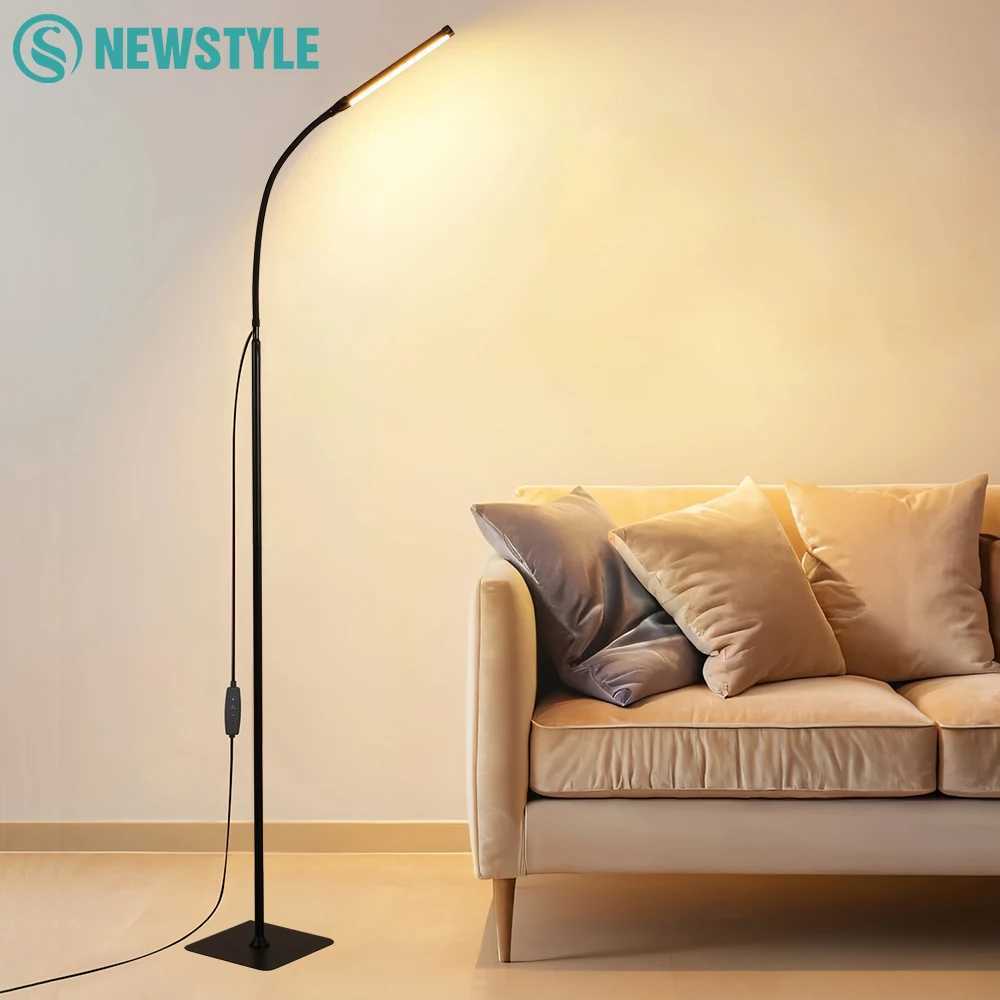 New LED Eye-Caring Floor Lamp Dimmable 3Light Modes with Flexible Gooseneck Height Adjustable USB Home Reading Light for Bedroom M251119