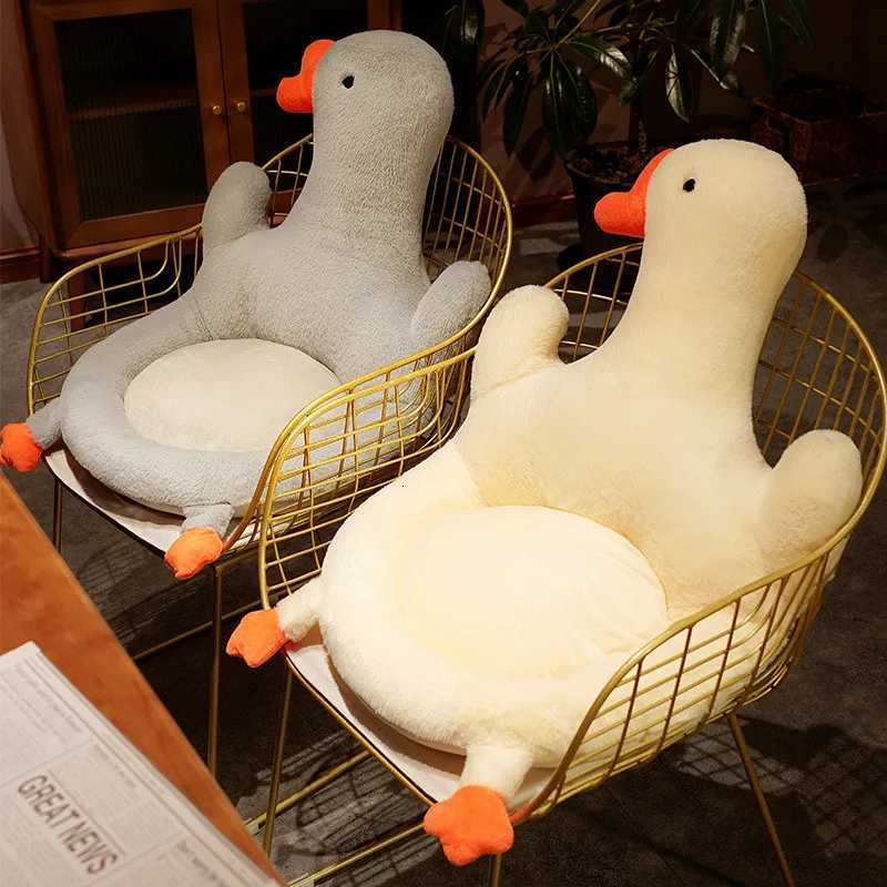 Cute Goose Stuffed Cushion Kawaii Body Soft Cozy Seat Pad Gaming Chair Back Cushion Animal Throw Home AccessoryM251119