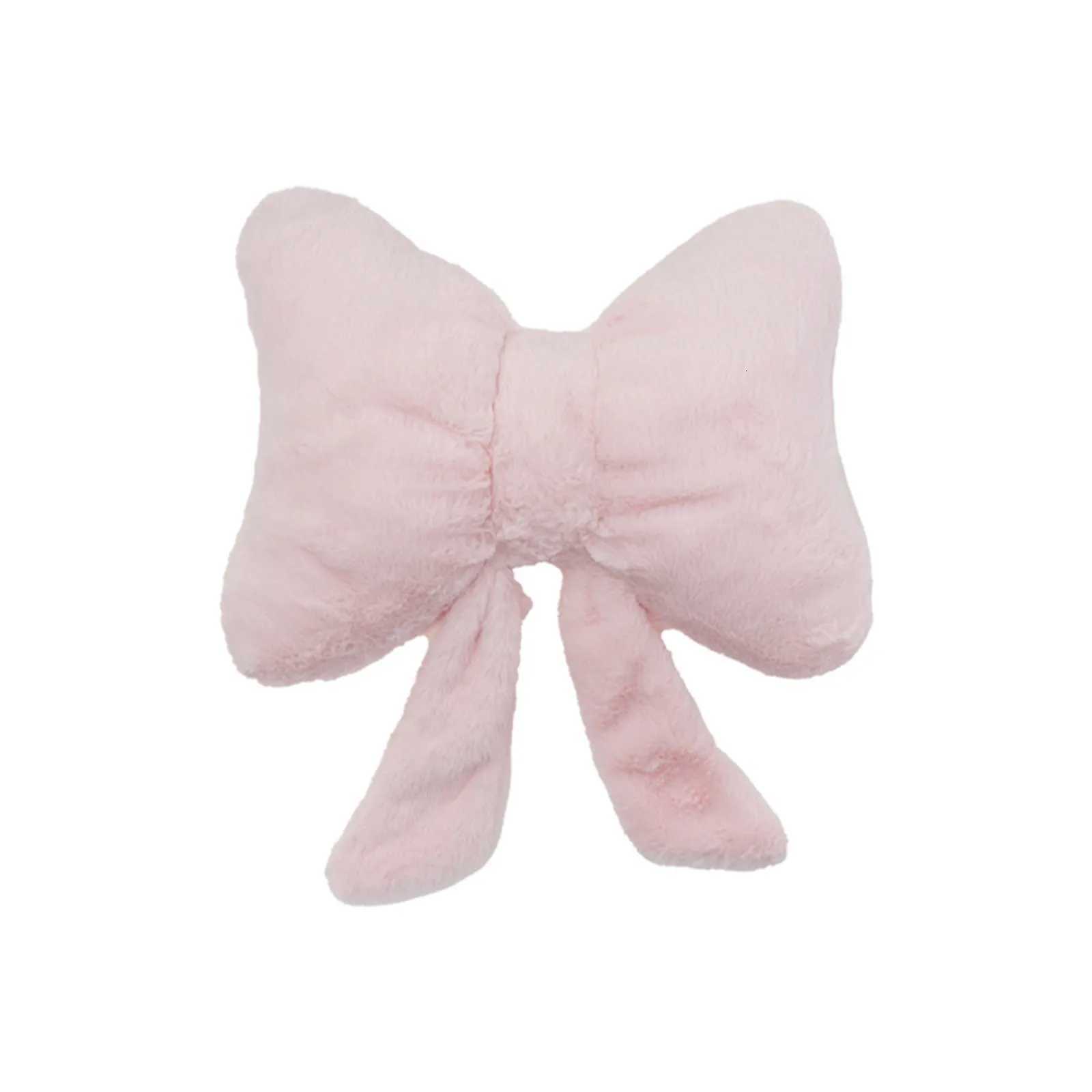 Soft Furry Bow Throw s Cute Bowknot Plush Home Decor Stuffed Bow Lumbar For Bed Couch Living Room DecorM251119