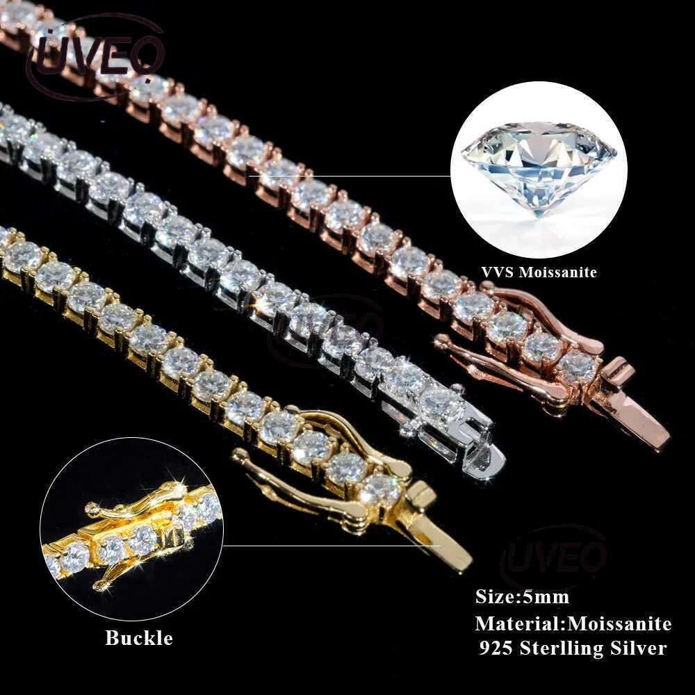 mossanite tennis chainFine jewelry sterg sier vvs moissanite necklace dia