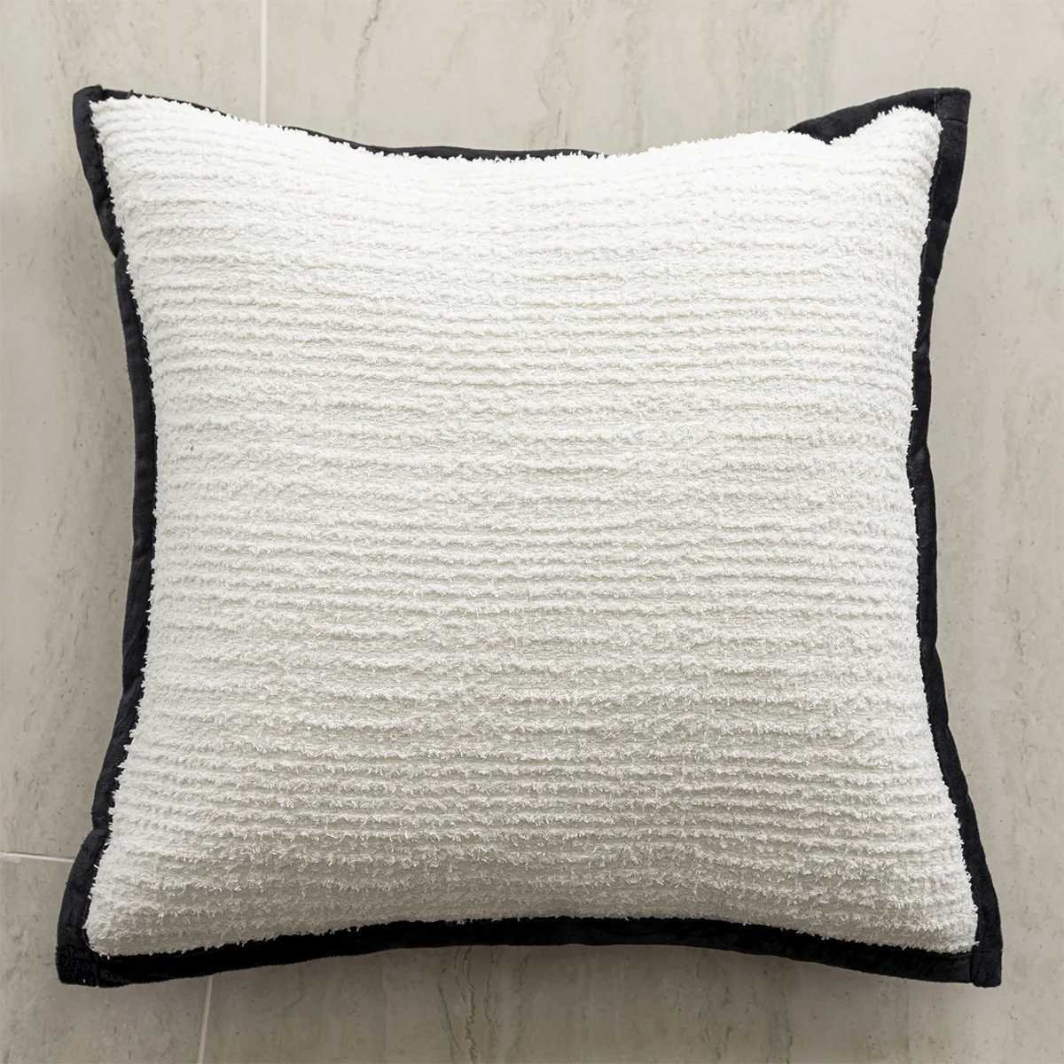 45X45CM Black Nordic Throw Cover Retro French Stamping Waist Cushion Cover Decor Home Decorative caseM251119