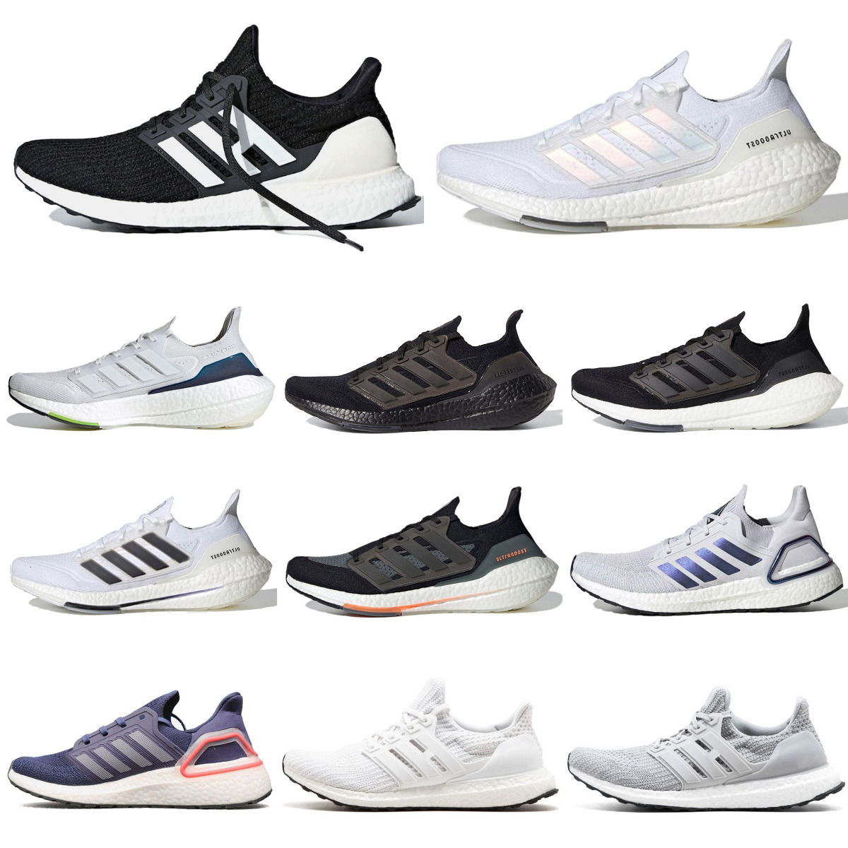 Ultra 21 UB 20 Boosts Sports Shoes Trainers Men Women Classic Ultra 1.0 DNA 4.0 5.0 6.0 Core Triple Black White Mesh Outdoor Shoe Dash Grey Solar Blue Brand Designer Sneakers