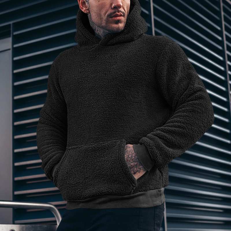 Mens Camouflage Sherpa Sportswear Fashion Pullover Wool Hoodie Mens Hoodie 241017