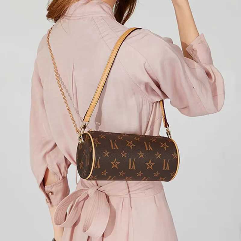 Underarm Bag 2025 New Women Fashion Single Shoulder Cylindrical Bag High Quality Mini Small Crossbody Bag Hand-held Chain BagW251119