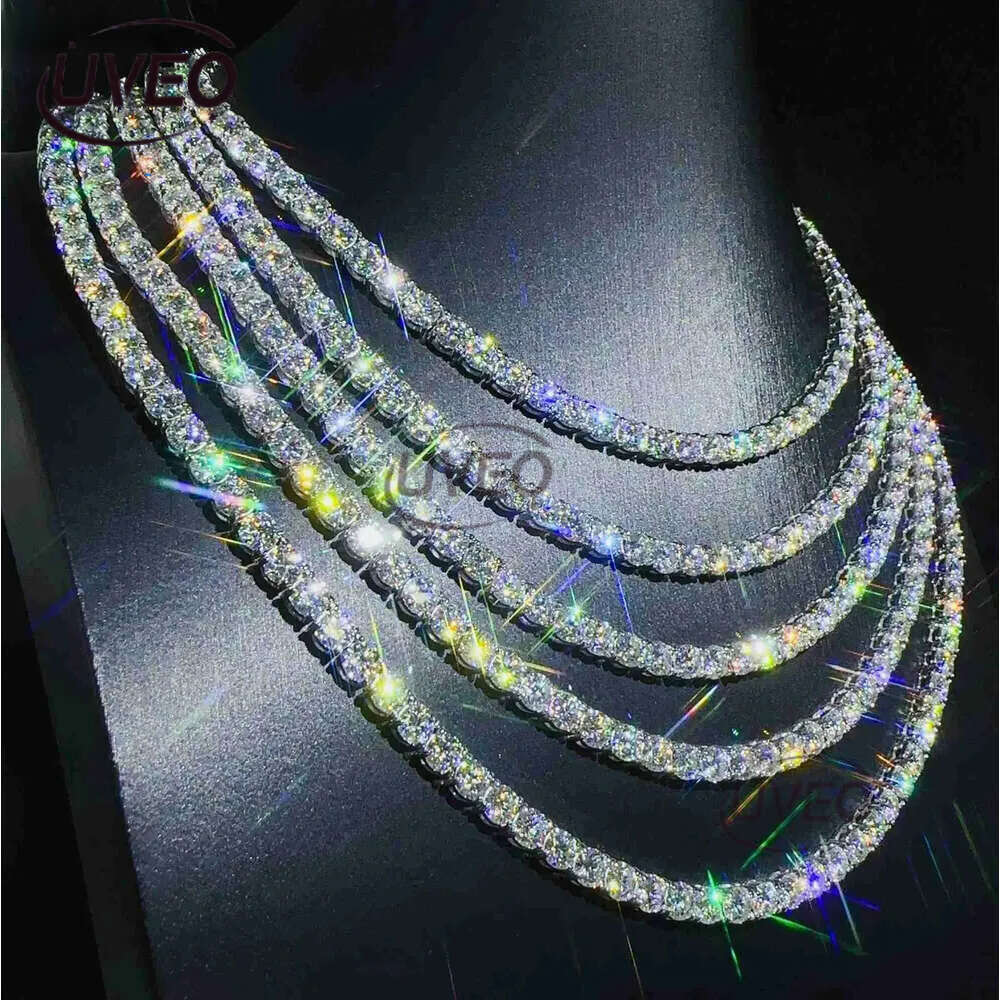 Fashion Jewelry Hip Hop Necklace Pass Dia Tester 5mm Vvs Moissanite Iced Out Tennis Chain for Men Women