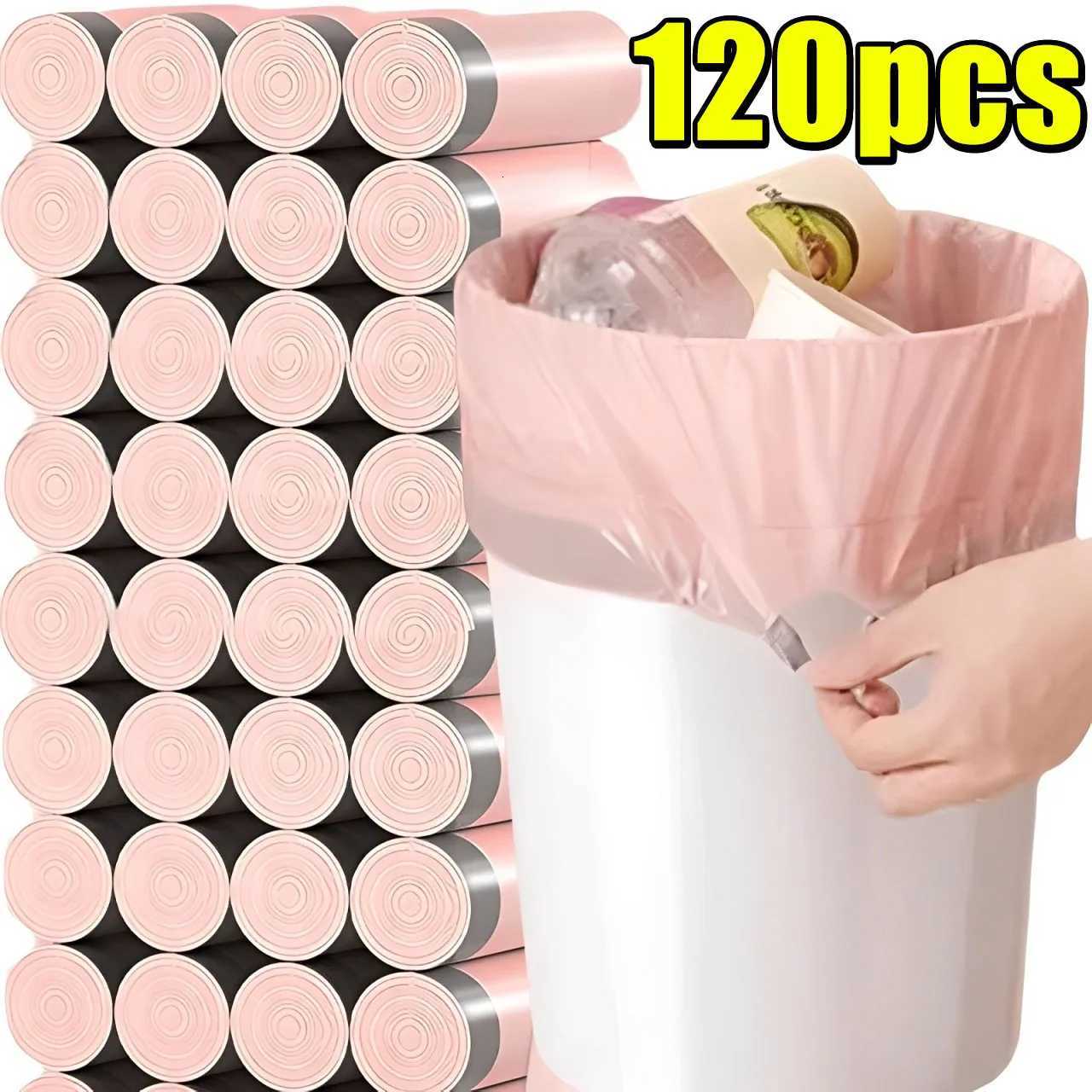 Drawstring Small Trash Bags 4 Gallon Thicken Drawstring Small Garbage Bags for Kitchen Bathroom Bedroom Home Office Trash C251119