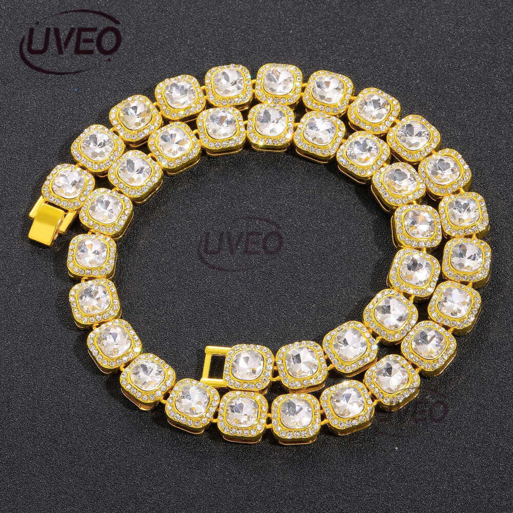 Luxury designer Hip Hop 13mm Choker Set with Cuban Chain Hip Hop Ice Out VVS Moissanite Necklace Bracelet with free shipping
