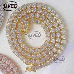 Fashion Jewelry Hip Hop Necklace Pass Dia Tester 5mm Vvs Moissanite Iced Out Tennis Chain for Men Women