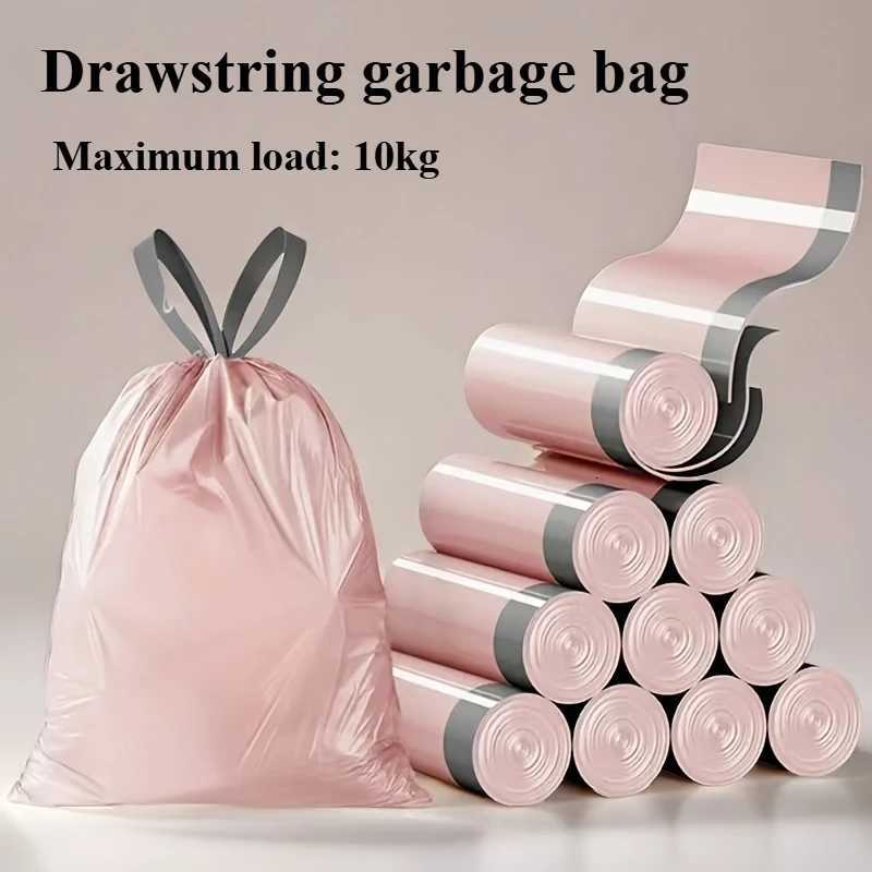 50/100/200PCS Thickening Drawstring Garbage Bags Large Capacity Handheld Trash Bag for Kitchen Household Disposable Waste Bags C251119