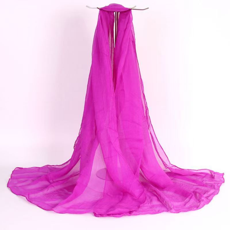 K443 Spring and summer new solid color silk scarf imitation silk shawl scarf women's super large super long beach towel manufacturers wholesale