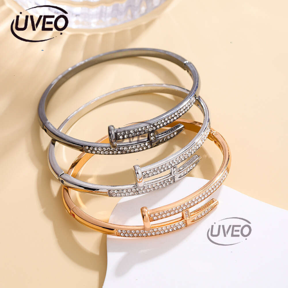 2025 Ice out VVS Moisanne women's bracelet with Roman numerals, studs and letters Free delivery