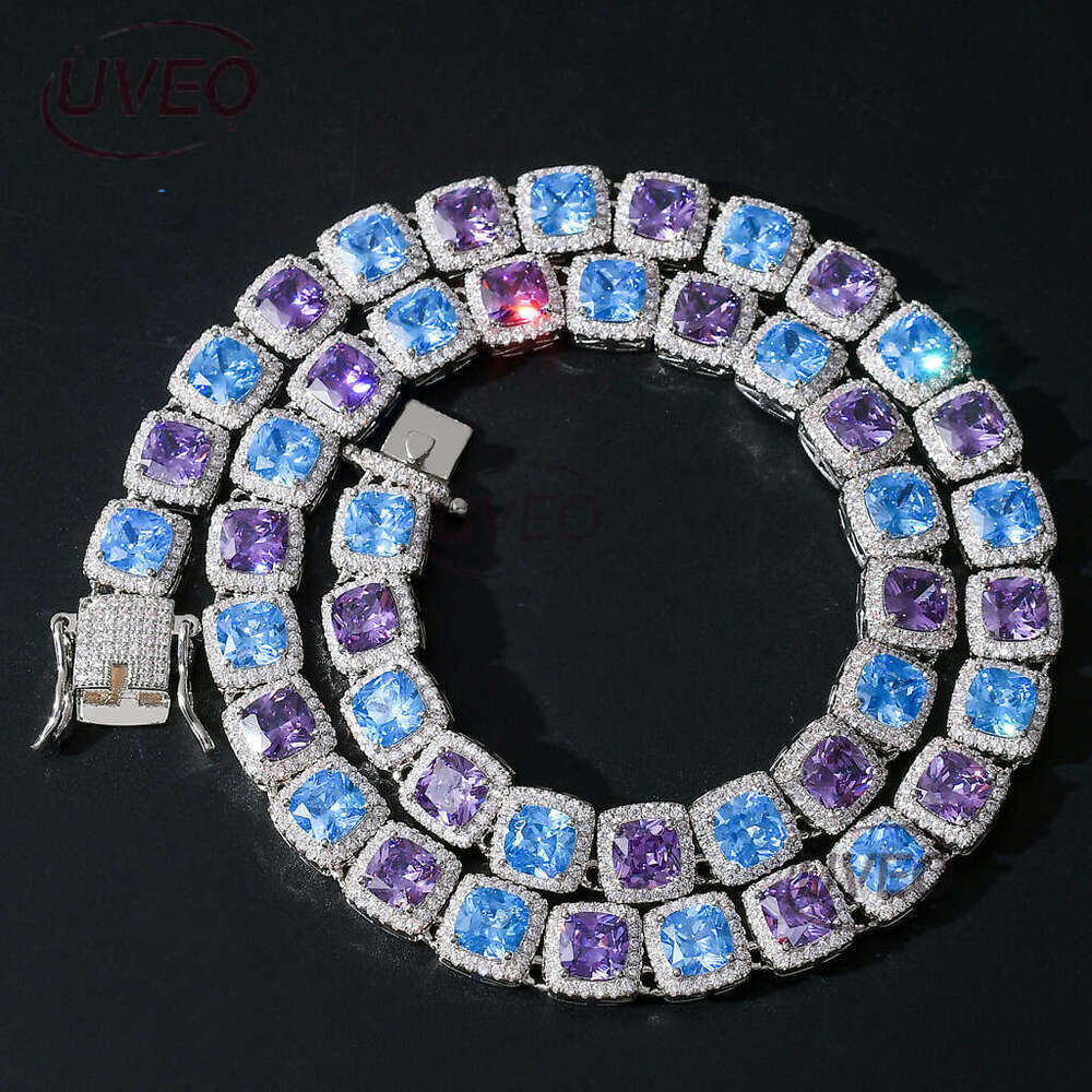 Designer Hip Hop Rock Candy 10mm ice out VVS Moissanite Men Women's Necklace Tennis chain Free delivery