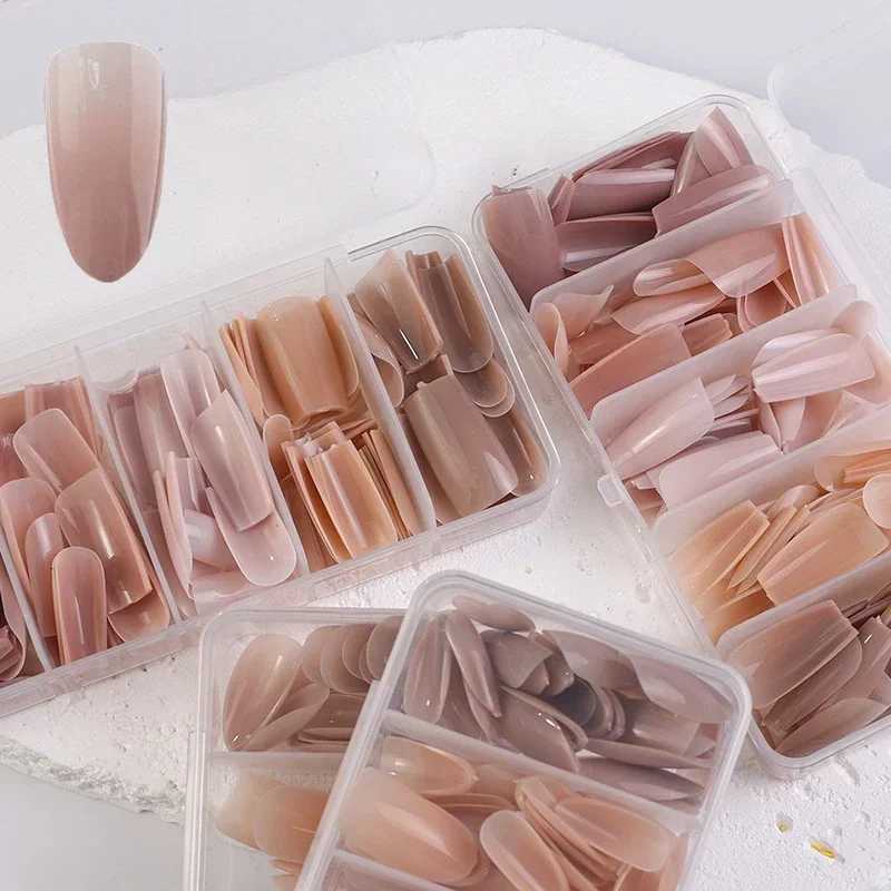 140PCS Skin Tones Press on Nails 3-IN-1 Nude Natural Soft Nail Tips Set Ultra-Fit Gel Nail Extensions Easy Manicure DIYT251118T251119