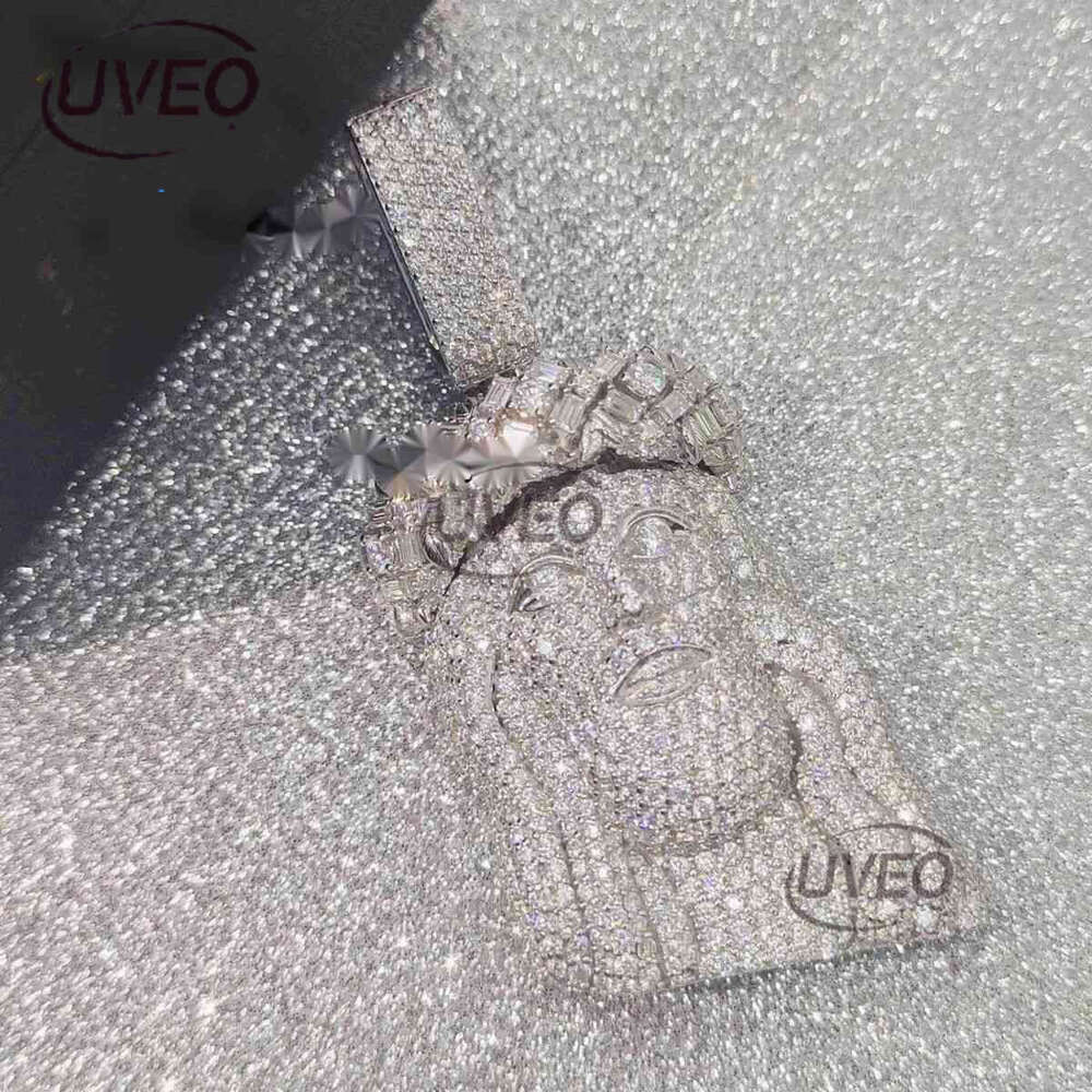 necklace moissanite chain custom pendant Pass Dia Tester FL Hip Hop Jewelry S Jesus