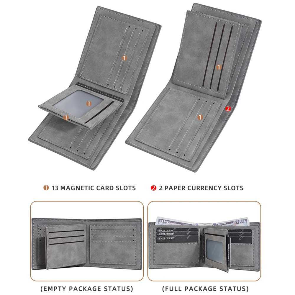 Baellerry New Simple Short Men Wallets High Quality Thin Card Holder Male Purses Photo Holder Small Classic Men Money ClipsT251119