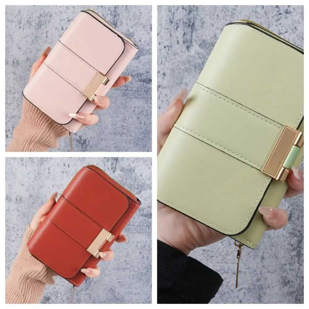 Retro Purse PU Leather Short Wallet Foldable Zipper Three Fold Wallet Multifunctional Large Capacity Women Card Holder GiftT251119