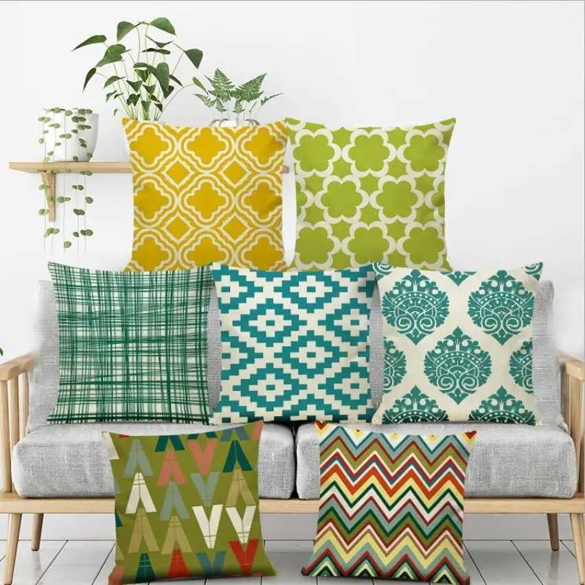 Colourful Geometric Cushion case Decorative Geometry Throw Creative Home Decoration for Sofa Car Seat CushionsM251119