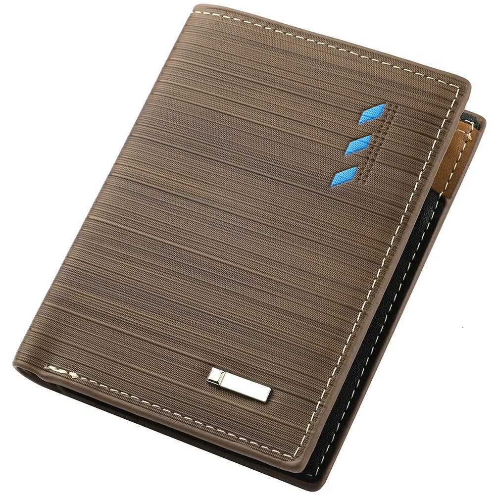 Hot Sale Mens Leather Wallet Credit Card Holder Simple Design Purse For MaleT251119