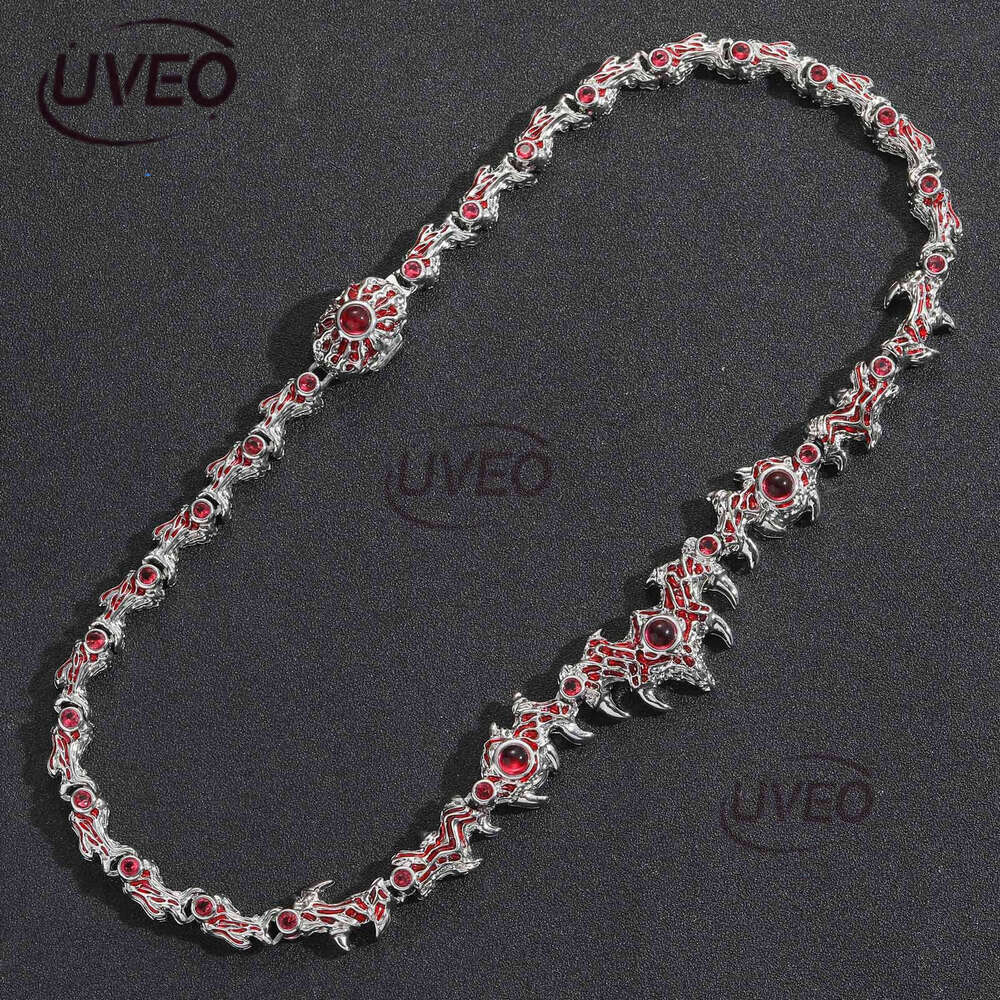 Luxury thorn parasitic red eyes, thorn inlaid ice VVS Moissanite hip hop men women necklace Free delivery